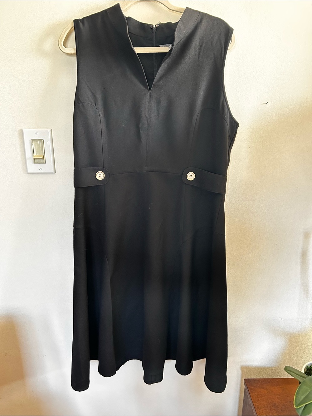 Shanagano Classic Black Sleeveless A-Line Dress